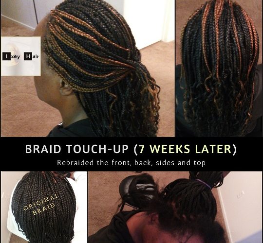 Braid touch up - 7 weeks later. Izey Hair