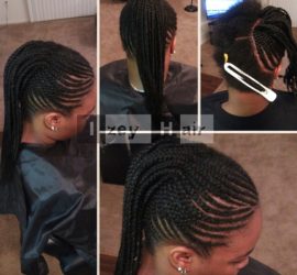 Feed-in Cornrows #1B Izey Hair (2017) Las Vegas NV