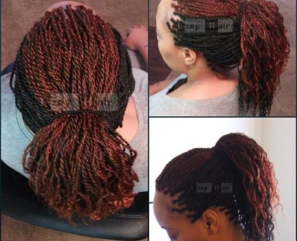 Senegalese Braiding Twists- Colors 1B (Off-black) and 350 (Copper Red) - Izey Hair