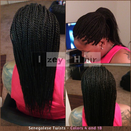 Senegalese Twists - Colors 4 and 1B - Izey Hair