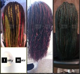 Colorful Individual (Box) Braids - Izey Hair - Las Vegas, Nevada