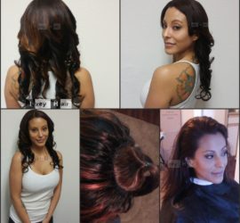 Full Sew-in Weave with Partially Dyed Brazilian Body Wave Hair (16- 20- 20-)