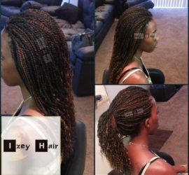 Mid-back length Senegalese Twist with curled ends - Colors 1B and 30