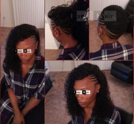 Brazilian Water Wave - Part Sew-in Weave and Part Feed-in Cornrows - Izey Hair