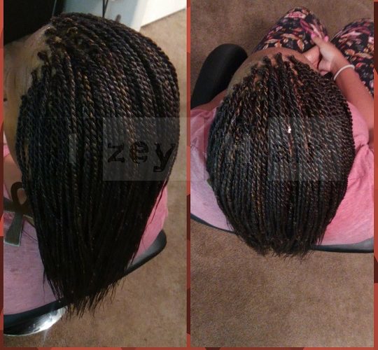 Senegalese Twists - Colors 99J (Dark Auburn) and 30 (Medium Auburn) - Izey Hair -- Las Vegas, NV