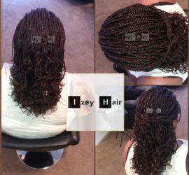 Senegalese Twists Curled With Flexi Rods - Color 99J - Izey Hair - Las Vegas, NV