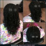 Senegalese Twists with Curled Ends (Flexible Rods)