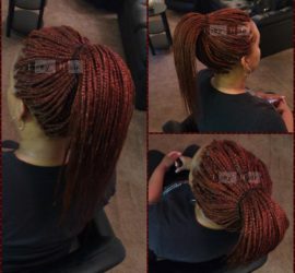 Individual (Box) Braids with Tapered Ends - Color 350 (Copper Red) - Izey Hair - Las Vegas Nevada