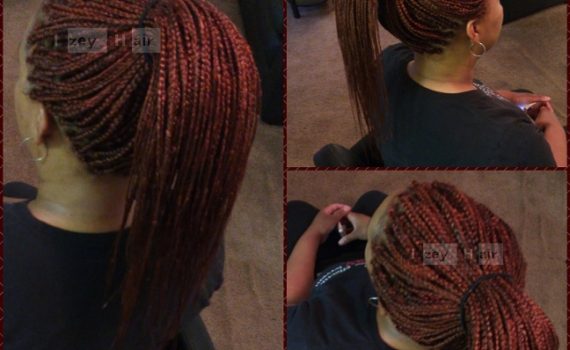 Individual (Box) Braids with Tapered Ends - Color 350 (Copper Red) - Izey Hair - Las Vegas Nevada