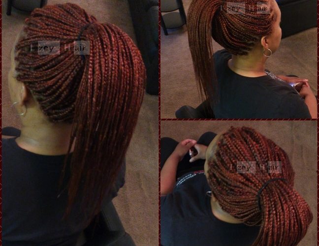 Individual (Box) Braids with Tapered Ends - Color 350 (Copper Red) - Izey Hair - Las Vegas Nevada