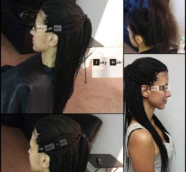 Long and Small Individual Braids - Color 1B (Off-Black) - Izey Hair - Las Vegas Nevada