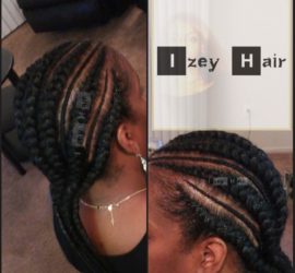 Simple and Convenient Feed-in Braids/Feed-in Cornrows - Color 1B (Off-Black)