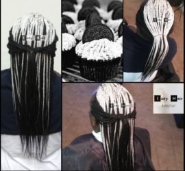 Black Velvet Oreo Cupcakes - Queencakes - Food Inspired Hair Style - Individual Box Braids - Izey Hair - Las Vegas Nevada