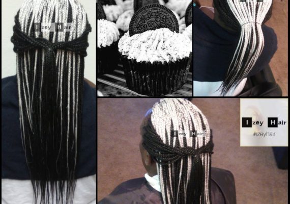 Black Velvet Oreo Cupcakes - Queencakes - Food Inspired Hair Style - Individual Box Braids - Izey Hair - Las Vegas Nevada