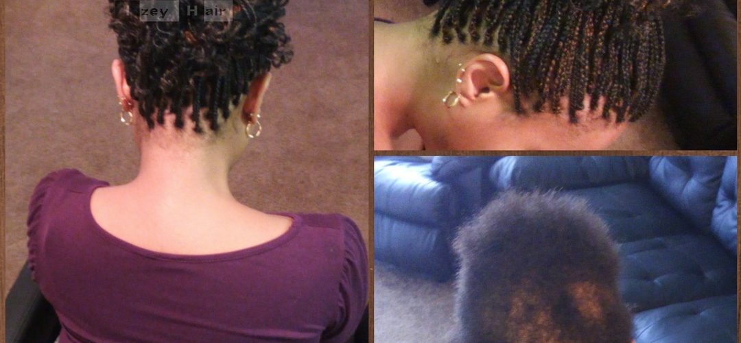 Braids to Conceal Hair Loss on Chemically Treated Hair- #NaturalHairJourney - #ProtectiveStyling - Izey Hair - Las Vegas, NV