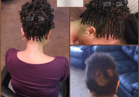Braids to Conceal Hair Loss on Chemically Treated Hair- #NaturalHairJourney - #ProtectiveStyling - Izey Hair - Las Vegas, NV