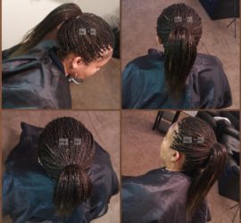 Senegalese Micro-Twists - Colors 4 (brown) and 27 (blond) - Izey Hair - Las Vegas, NV