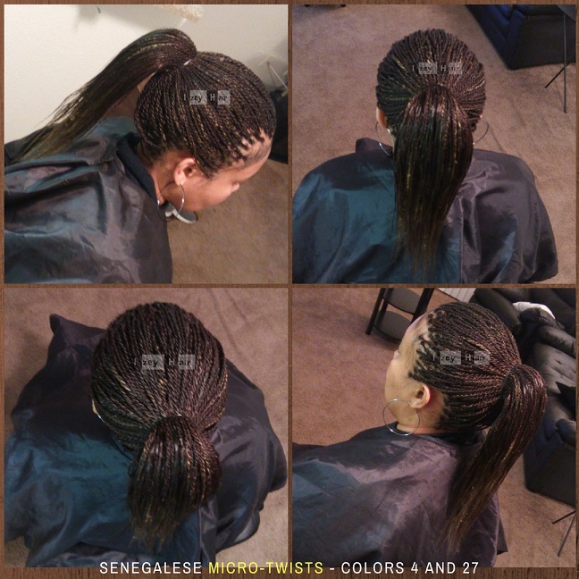 Senegalese Micro Twists Colors 4 Brown And 27 Blond