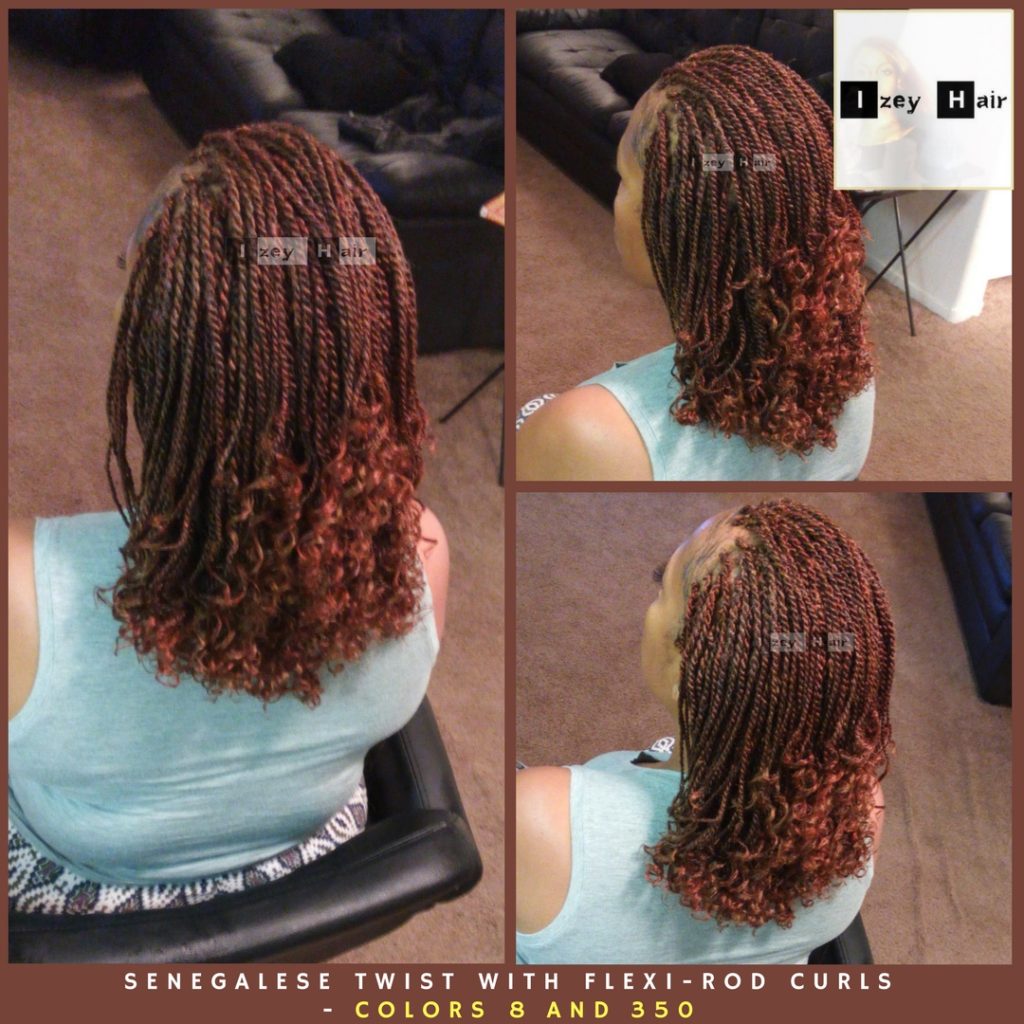 Senegalese Twist with Flexi-Rod Curls - Colors 8 and 350