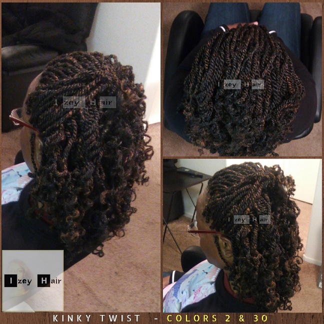 Kinky Twist - Color 2 and Color 30 - Izey Hair - Las Vegas, Nevada