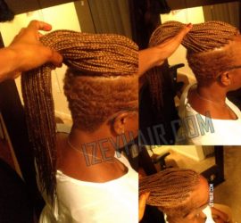 Under Cut Box Braids -Blond - Izey Hair Las Vegas Nevada