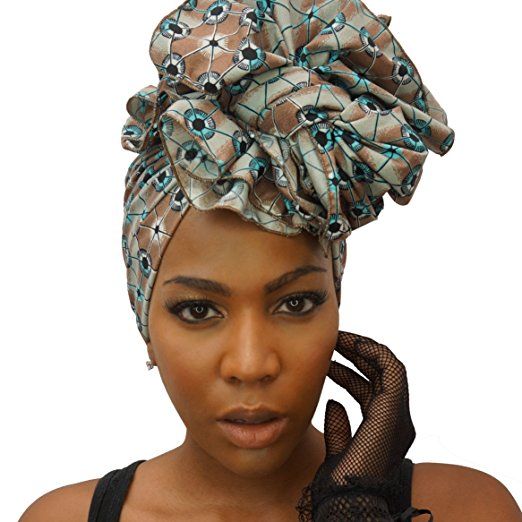 Headwrap-Extra Long African Wax Print Headwrap - Scarf - HeadTie
