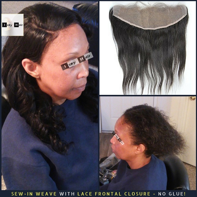 Brazilian Loose Wave Hair Sew in Weave with Lace Frontal Closure