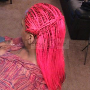 Protective Styling Photos, red braids, Izey Hair Las Vegas