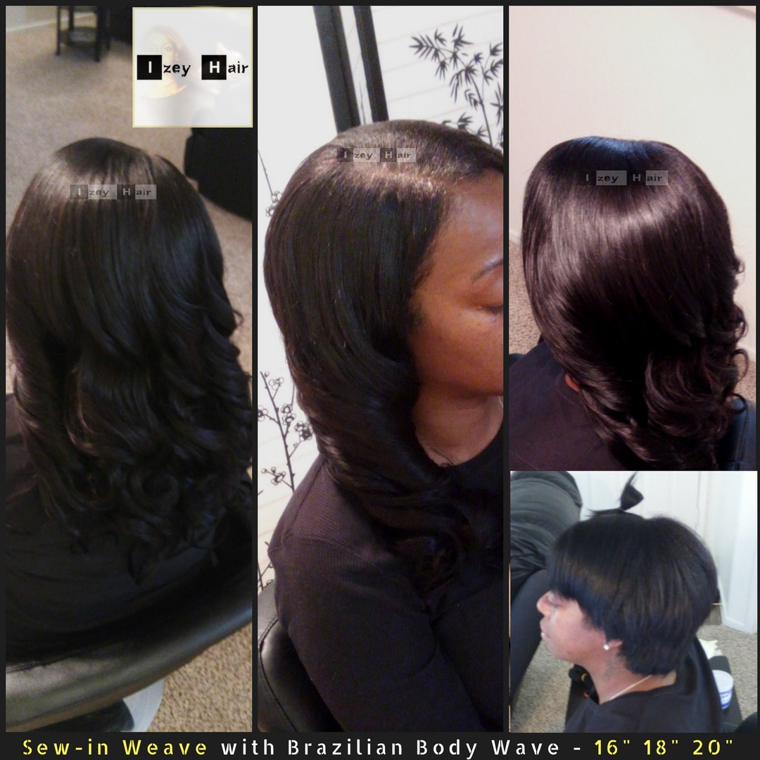 Sew-in Weave with Brazilian Body Wave - 16 inches 18 inches 20 inches - Izey Hair - Las Vegas, NV