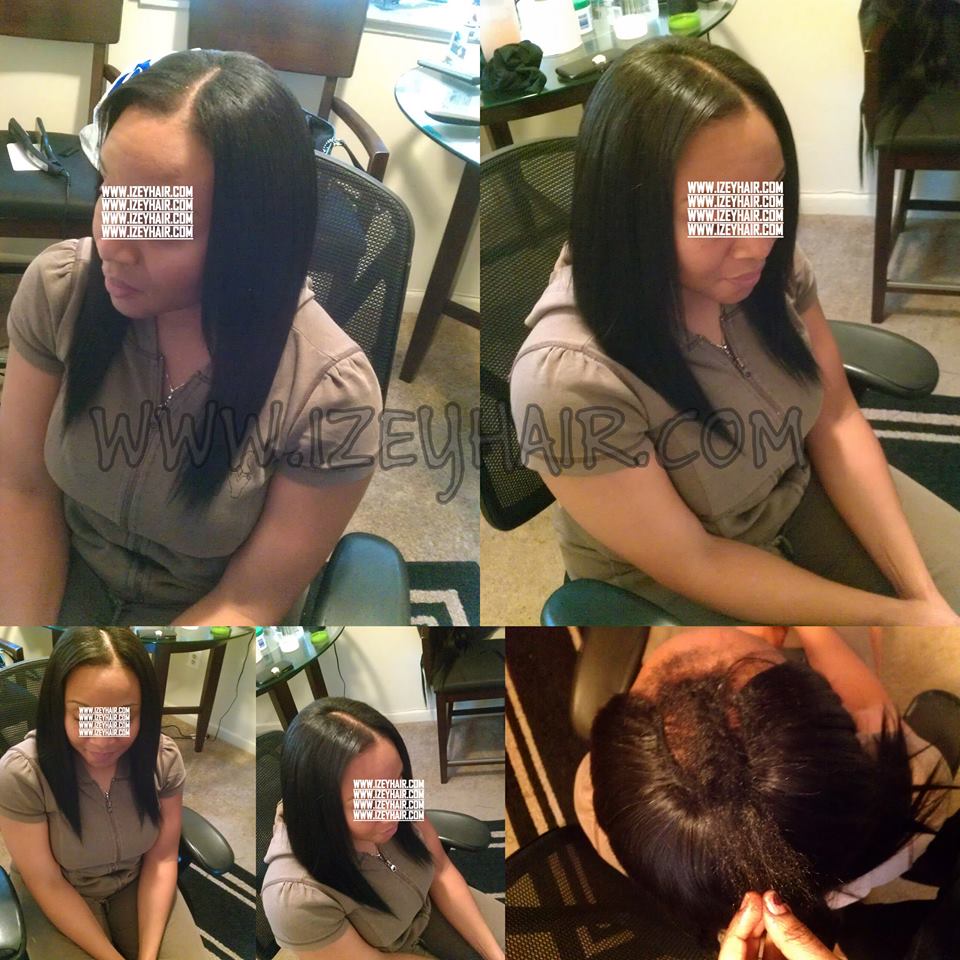 Natural Looking Sew in Weave - Bob-style Straight Hair