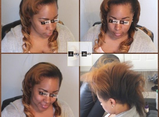 Natural-Looking Sew-in Weave with Brazilian Body Wave - Ombre - Colors 1B, 27 and 30 - Izey Hair - Las Vegas, NV