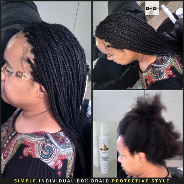 Baby Hair Edge Control Simple Individual Box Braid Protective Style - Izey Hair - Las Vegas, NV