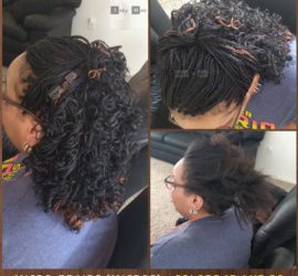 Micro-Braids (Micros) Braid Curls - Colors 1B and 30 - Izey Hair - Las Vegas, NV