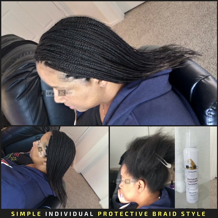 Simple Individual Protective Braid Style - Izey Hair - Las Vegas, NV