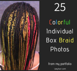Colorful Individual Box Braid Photos by Izey Hair in Las Vegas Nevada. (1)