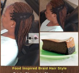 Food Inspired Braid Hair Style. Triple-Chocolate Cheesecake - Izey Hair - Las Vegas, NV