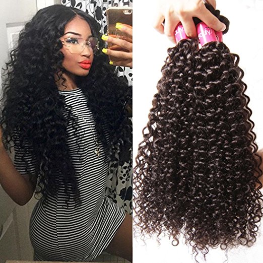 Long Brazilian Kinky Curly Weave Hair Bundles