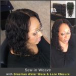 Natural-Looking Sew-in Weave with Brazilian Water Wave & Lace Closure - Izey Hair - Las Vegas, NV