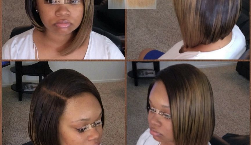 Sew In Bob Weave With Color 4 27 Ombre Brazilian Straight Hair And