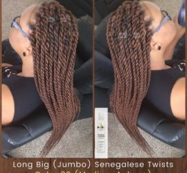 Long Big (Jumbo) Senegalese Twists. Color 30 (Medium Auburn) - Izey Hair - Las Vegas, NV