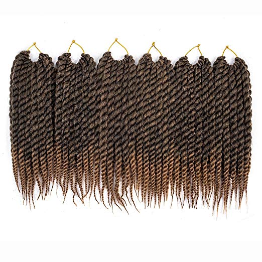 Ombre Havana Mambo Twist Crochet Hair Colors Black and Blond (1B and 27)