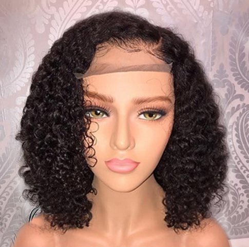 Glueless Curly Brazilian Virgin Remy Human Hair 360 Lace Wig