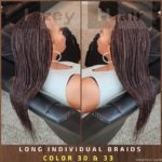 Long Individuals Braids - Color 30 and 33 with Xpressions Braiding Hair