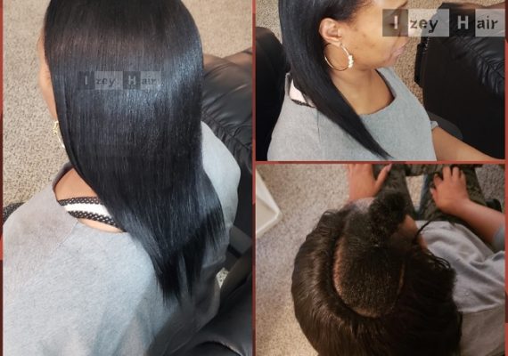 Natural-looking Sew-in Weave With Straight Brazilian Hair - Izey Hair - Las Vegas, NV