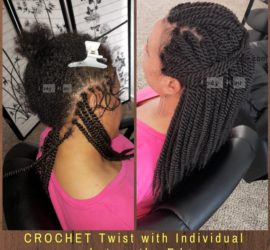 CROCHET Braids Twist with Individual crochet on the Edges - Izey Hair - Las Vegas, NV