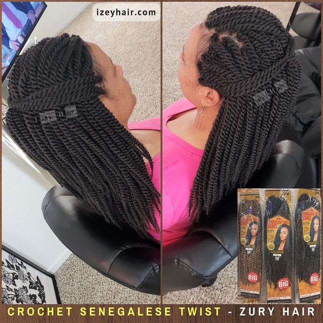 Crochet Senegalese Twist Braids - Zury Hair - Izey Hair - Las Vegas, NV