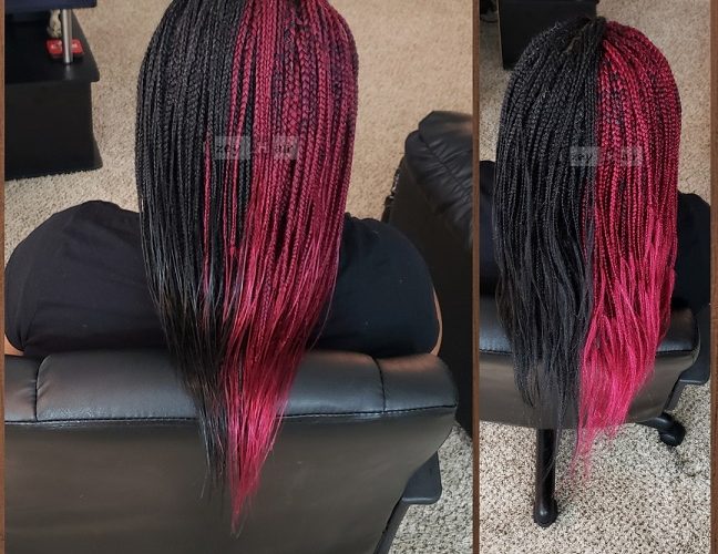 Dipping Braids in Hot Water - Before and After - Izey Hair - Las Vegas, NV