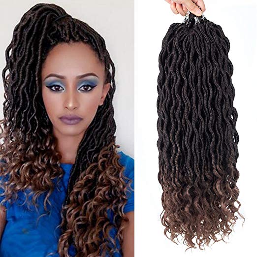 Crochet Ombre Goddess Faux Locs – Color T1B and 30