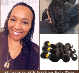 Micro braids with Brazilian Body Wave 100% Unprocessed Human Hair - Izey Hair - Las Vegas, NV