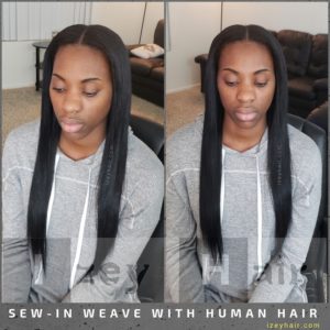 Long Sew-In Weave with Human Hair ~ #NoMakeUp